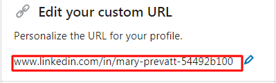 change your linkedin url