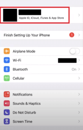 choose the box designed for apple id profile input