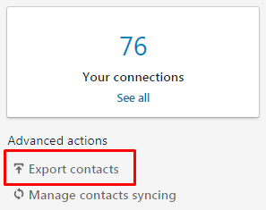 export linkedin contacts