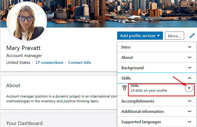 how to add skills on linkedin