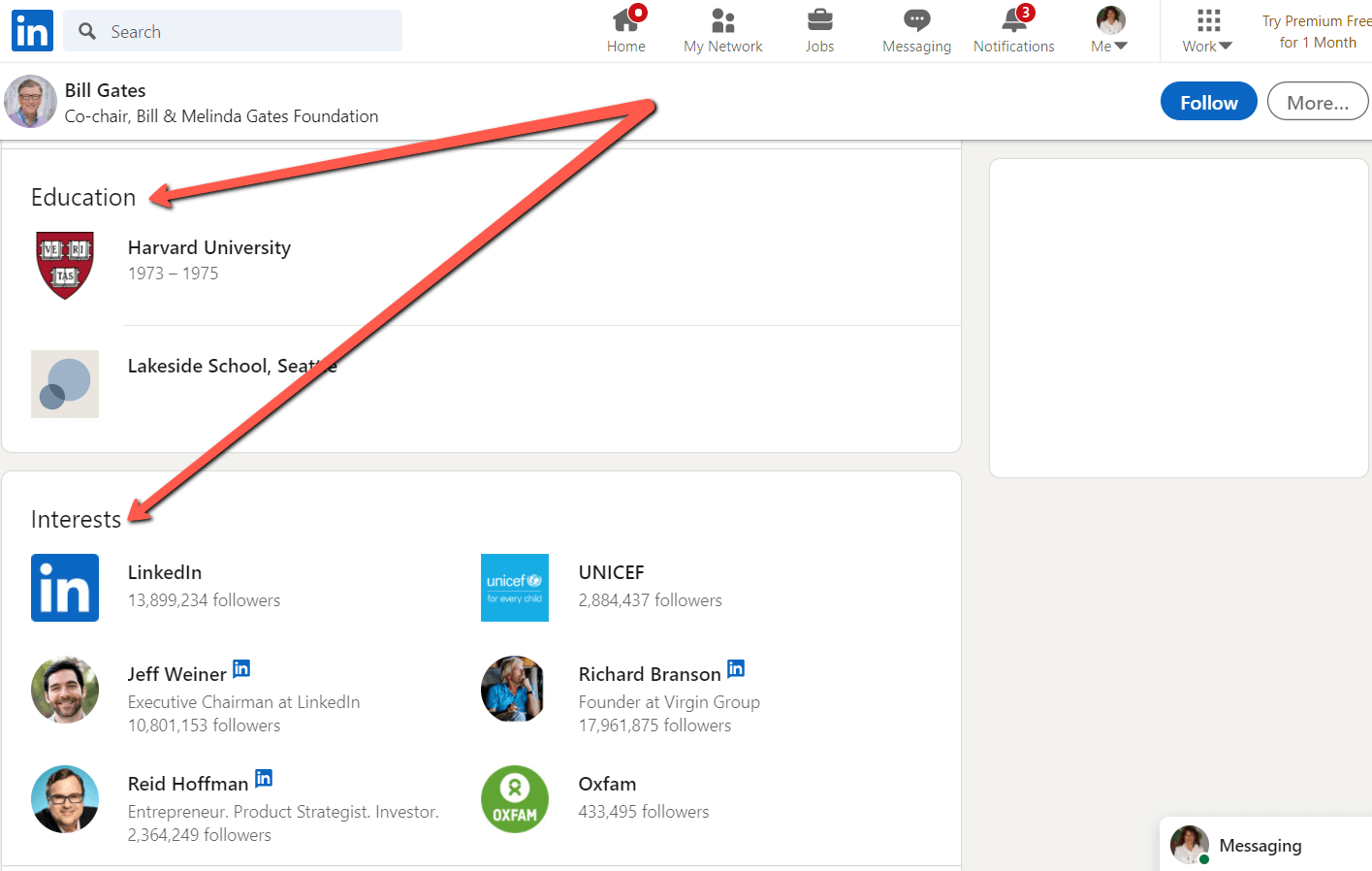 look into the interests