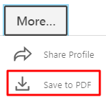 save to pdf linkedin