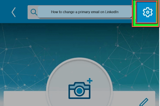 select the settings icon in the top right corner